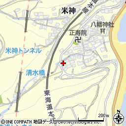 神奈川県小田原市米神424周辺の地図