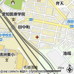 愛知県清須市清洲田中町周辺の地図