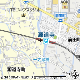 源道寺駅周辺の地図