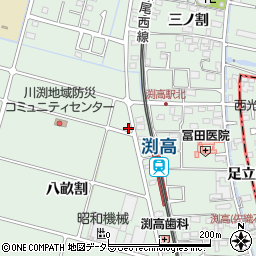 愛知県愛西市渕高町権左13周辺の地図