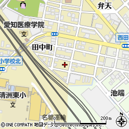 愛知県清須市清洲（田中町）周辺の地図
