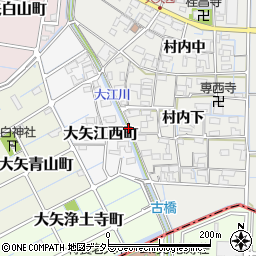愛知県稲沢市大矢町彦左西周辺の地図