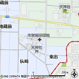 稲沢市営住宅堀田団地周辺の地図