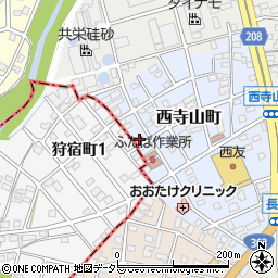 愛知県瀬戸市西寺山町58周辺の地図