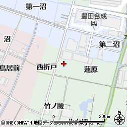 愛知県稲沢市目比町西折戸周辺の地図