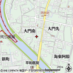 愛知県稲沢市平和町西光坊大門南周辺の地図