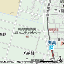 愛知県愛西市渕高町権左周辺の地図