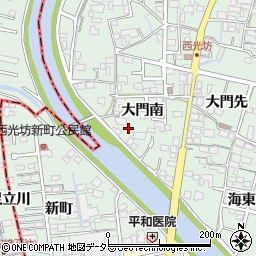 愛知県稲沢市平和町西光坊大門南1115周辺の地図