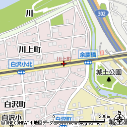 川上町周辺の地図