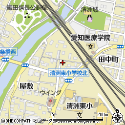 愛知県清須市清洲町東周辺の地図