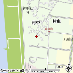 愛知県愛西市高畑町村中96周辺の地図