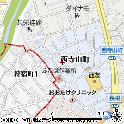 愛知県瀬戸市西寺山町62周辺の地図
