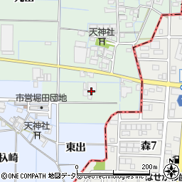 愛知県稲沢市中之庄町前田周辺の地図