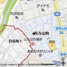 愛知県瀬戸市西寺山町61周辺の地図