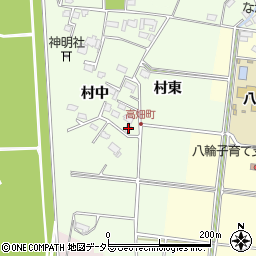愛知県愛西市高畑町村中77周辺の地図
