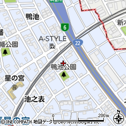 愛知県清須市阿原鴨池114周辺の地図