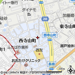 愛知県瀬戸市西寺山町71周辺の地図