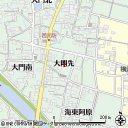 愛知県稲沢市平和町西光坊大門先周辺の地図
