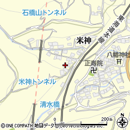 神奈川県小田原市米神257周辺の地図