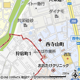 愛知県瀬戸市西寺山町124周辺の地図
