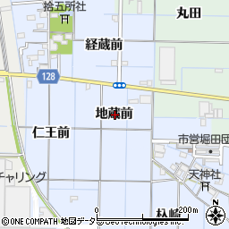愛知県稲沢市七ツ寺町地蔵前周辺の地図
