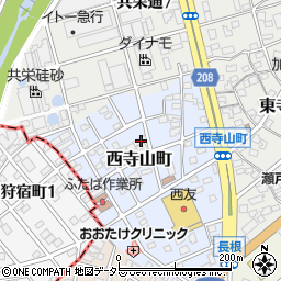 愛知県瀬戸市西寺山町66周辺の地図