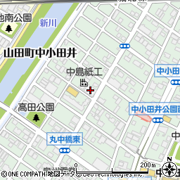 中島紙工小田井工場周辺の地図