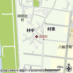 愛知県愛西市高畑町村中67周辺の地図