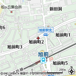 旭前駅北周辺の地図