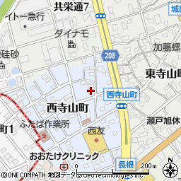 愛知県瀬戸市西寺山町93周辺の地図