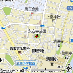 永安寺公園周辺の地図
