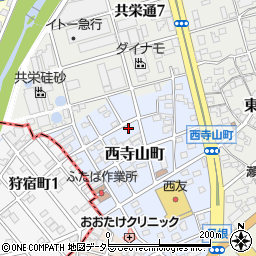 愛知県瀬戸市西寺山町111周辺の地図