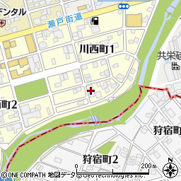 愛知県瀬戸市川西町1丁目30周辺の地図