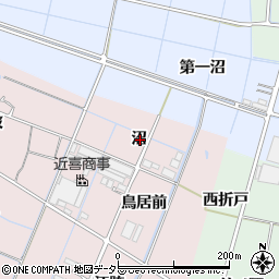 愛知県稲沢市今村町沼周辺の地図