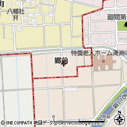 愛知県稲沢市増田町郷前周辺の地図