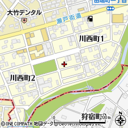 愛知県瀬戸市川西町1丁目44周辺の地図