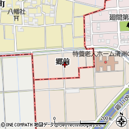 愛知県稲沢市増田町（郷前）周辺の地図
