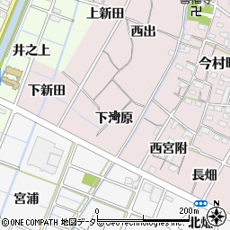 愛知県稲沢市今村町下河原周辺の地図