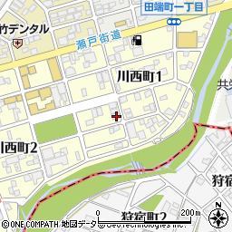 愛知県瀬戸市川西町1丁目41周辺の地図