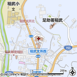 豊田市役所　市交流館稲武交流館周辺の地図