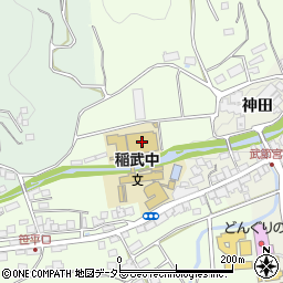豊田市稲武中学校体育館周辺の地図