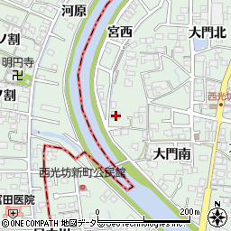 愛知県稲沢市平和町西光坊大門南1036周辺の地図