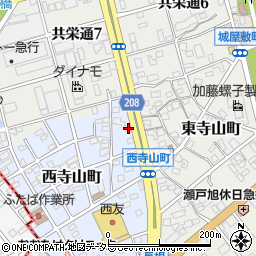 愛知県瀬戸市西寺山町76周辺の地図