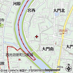 愛知県稲沢市平和町西光坊大門南1028周辺の地図