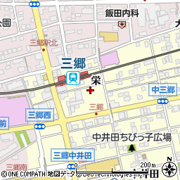 愛知県尾張旭市三郷町栄周辺の地図