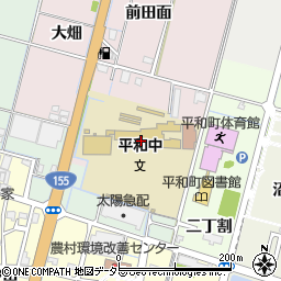愛知県稲沢市平和町平池七反田周辺の地図