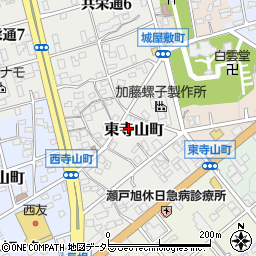 愛知県瀬戸市東寺山町周辺の地図