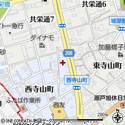 愛知県瀬戸市西寺山町77周辺の地図