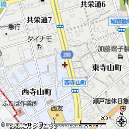 愛知県瀬戸市西寺山町78周辺の地図