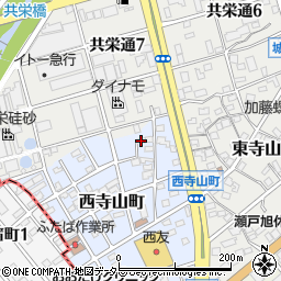 愛知県瀬戸市西寺山町89周辺の地図